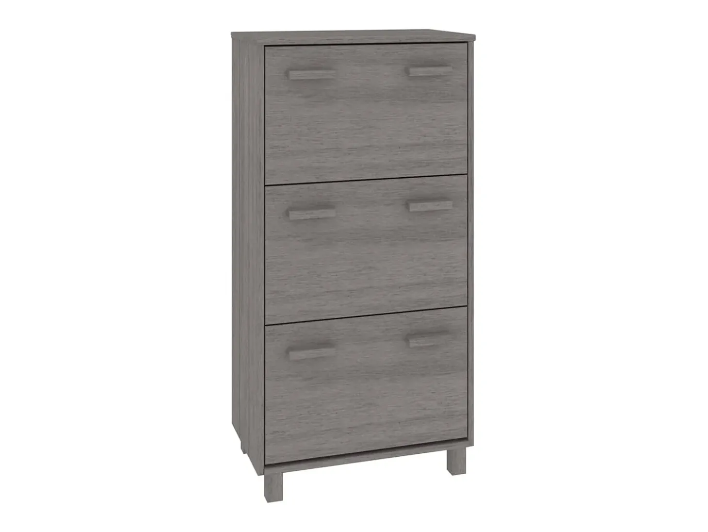 Zapatero HAMAR madera maciza pino gris claro 59,5x35x117 cm ES294612