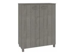 Zapatero HAMAR madera maciza pino gris claro 85x40x108 cm ES838007