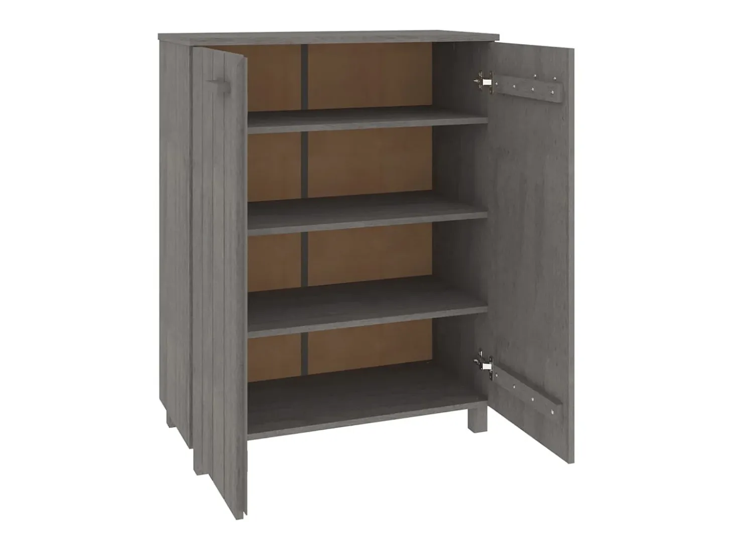 Zapatero HAMAR madera maciza pino gris claro 85x40x108 cm ES838007