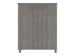 Zapatero HAMAR madera maciza pino gris claro 85x40x108 cm ES838007