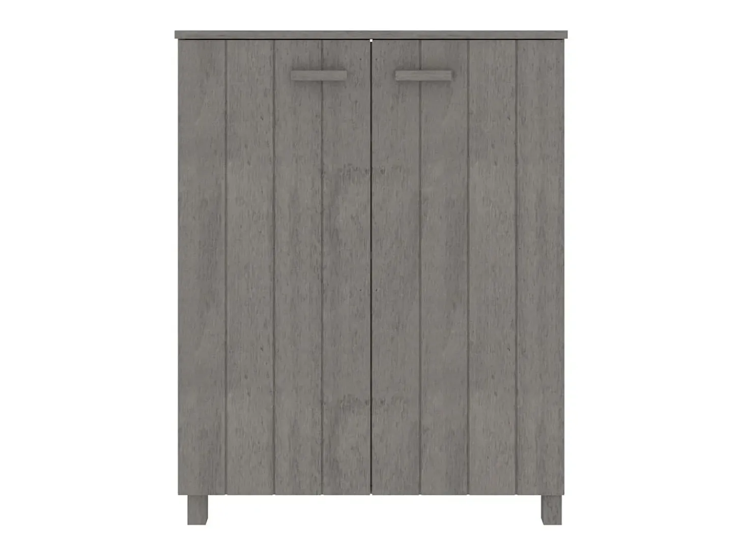 Zapatero HAMAR madera maciza pino gris claro 85x40x108 cm ES838007