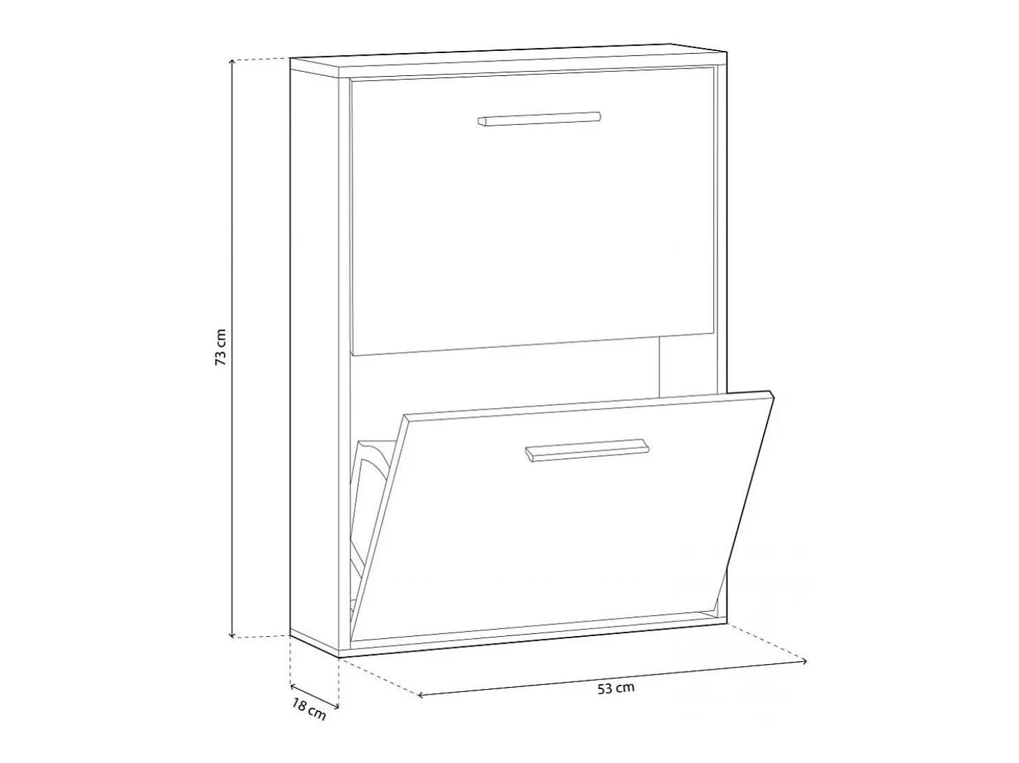 Zapatero Home 2 puertas Blanco