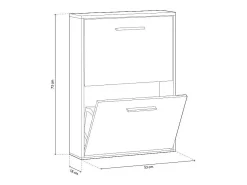 Zapatero Home 2 puertas Blanco