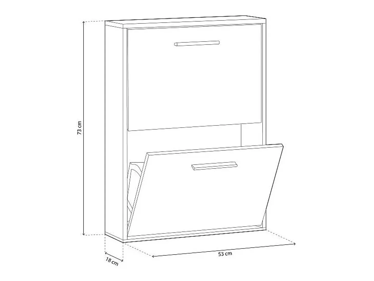 Zapatero Home 2 puertas Blanco