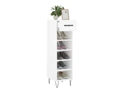 Zapatero madera de ingeniería blanco 30x35x105 cm ES320908