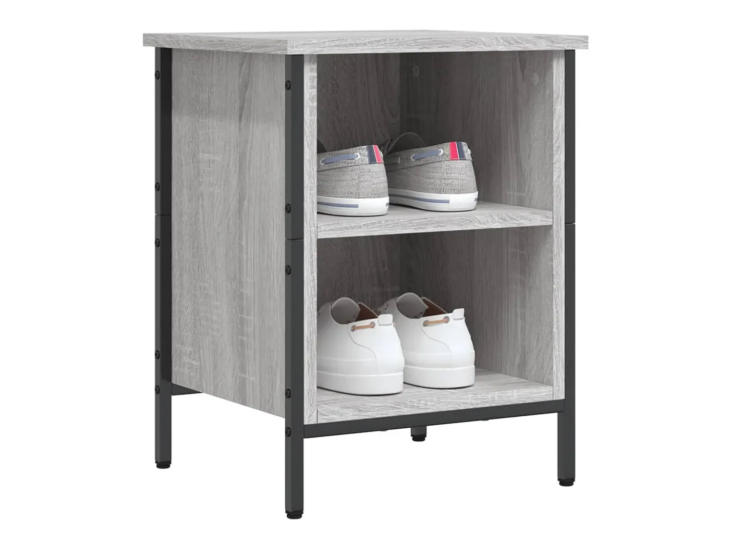 Zapatero madera de ingeniería gris Sonoma 38x35x50 cm ES304039
