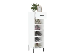 Zapatero madera de ingeniería blanco 30x35x105 cm ES460072