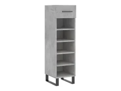 Zapatero madera de ingeniería gris hormigón 30x35x105 cm ES595114