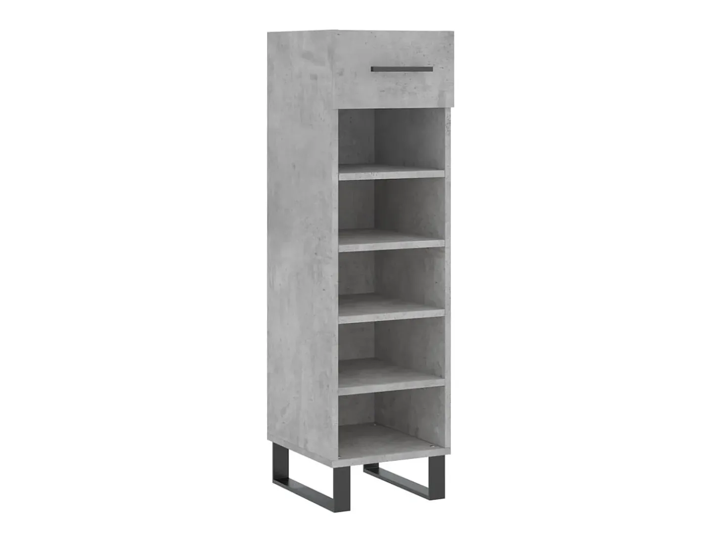 Zapatero madera de ingeniería gris hormigón 30x35x105 cm ES595114