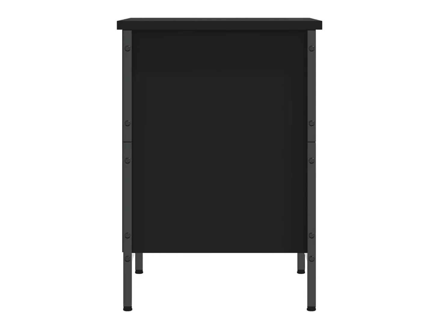 Zapatero madera de ingeniería negro 38x35x50 cm ES681003