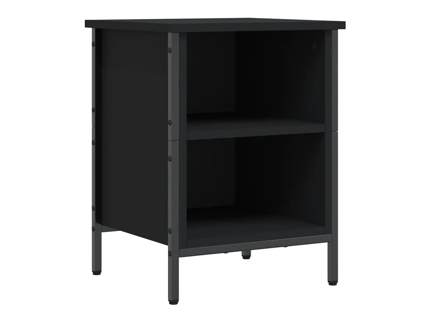 Zapatero madera de ingeniería negro 38x35x50 cm ES681003