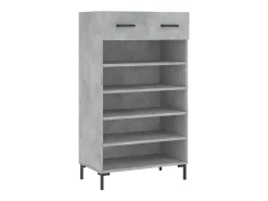 Zapatero madera de ingeniería gris hormigón 60x35x105 cm ES447332