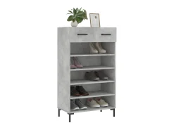 Zapatero madera de ingeniería gris hormigón 60x35x105 cm ES447332