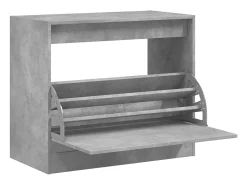 Zapatero madera de ingeniería gris hormigón 80x42x69 cm ES743710