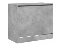 Zapatero madera de ingeniería gris hormigón 80x42x69 cm ES743710