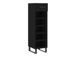 Zapatero madera de ingeniería negro 30x35x105 cm ES144117