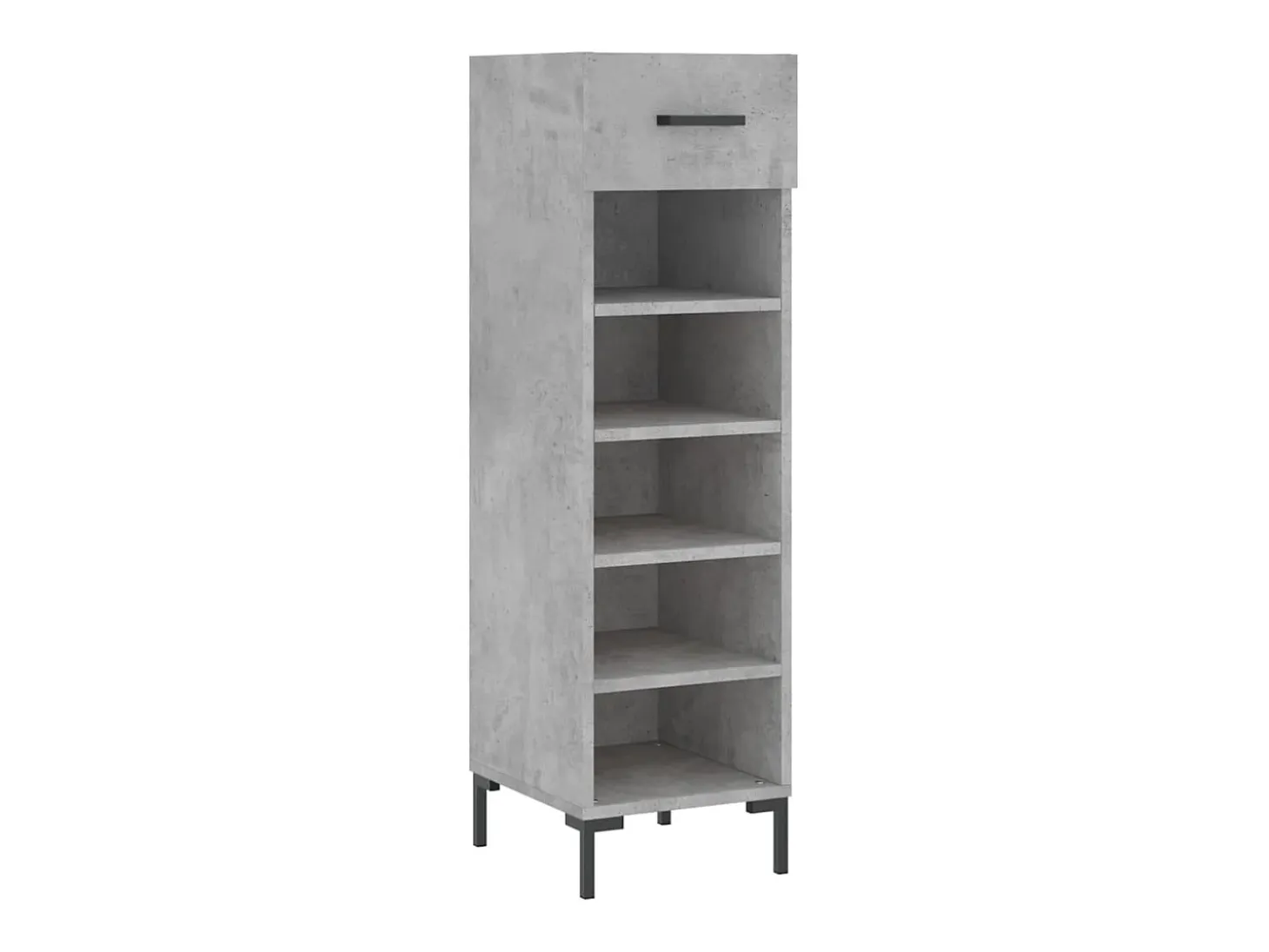 Zapatero madera de ingeniería gris hormigón 30x35x105 cm ES863440