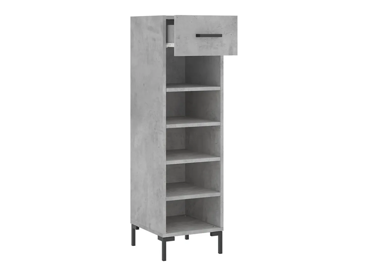 Zapatero madera de ingeniería gris hormigón 30x35x105 cm ES863440