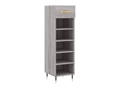 Zapatero madera de ingeniería gris Sonoma 30x35x105 cm ES696387