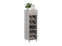 Zapatero madera de ingeniería gris Sonoma 30x35x105 cm ES696387