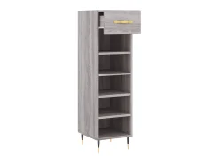 Zapatero madera de ingeniería gris Sonoma 30x35x105 cm ES696387