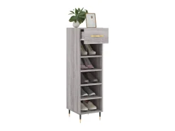 Zapatero madera de ingeniería gris Sonoma 30x35x105 cm ES696387