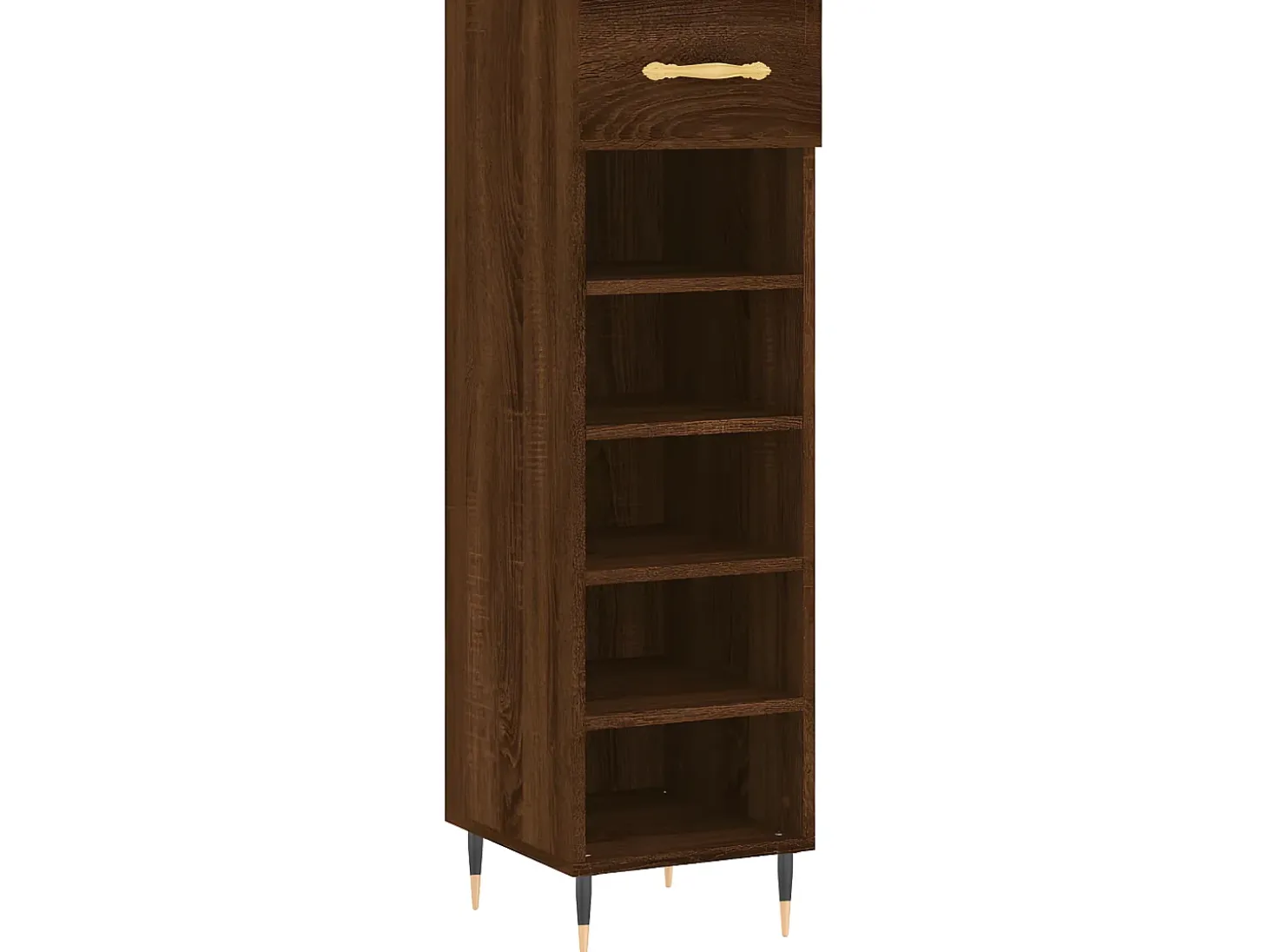 Zapatero madera de ingeniería roble marrón 30x35x105 cm ES883522