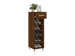 Zapatero madera de ingeniería roble marrón 30x35x105 cm ES883522