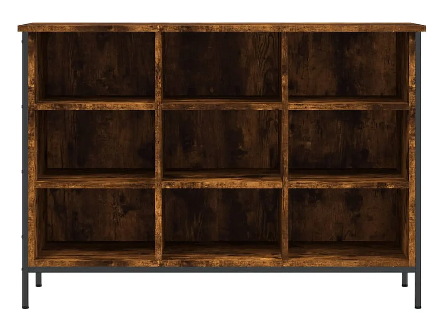 Zapatero madera de ingeniería roble ahumado 100x35x70 cm ES343829