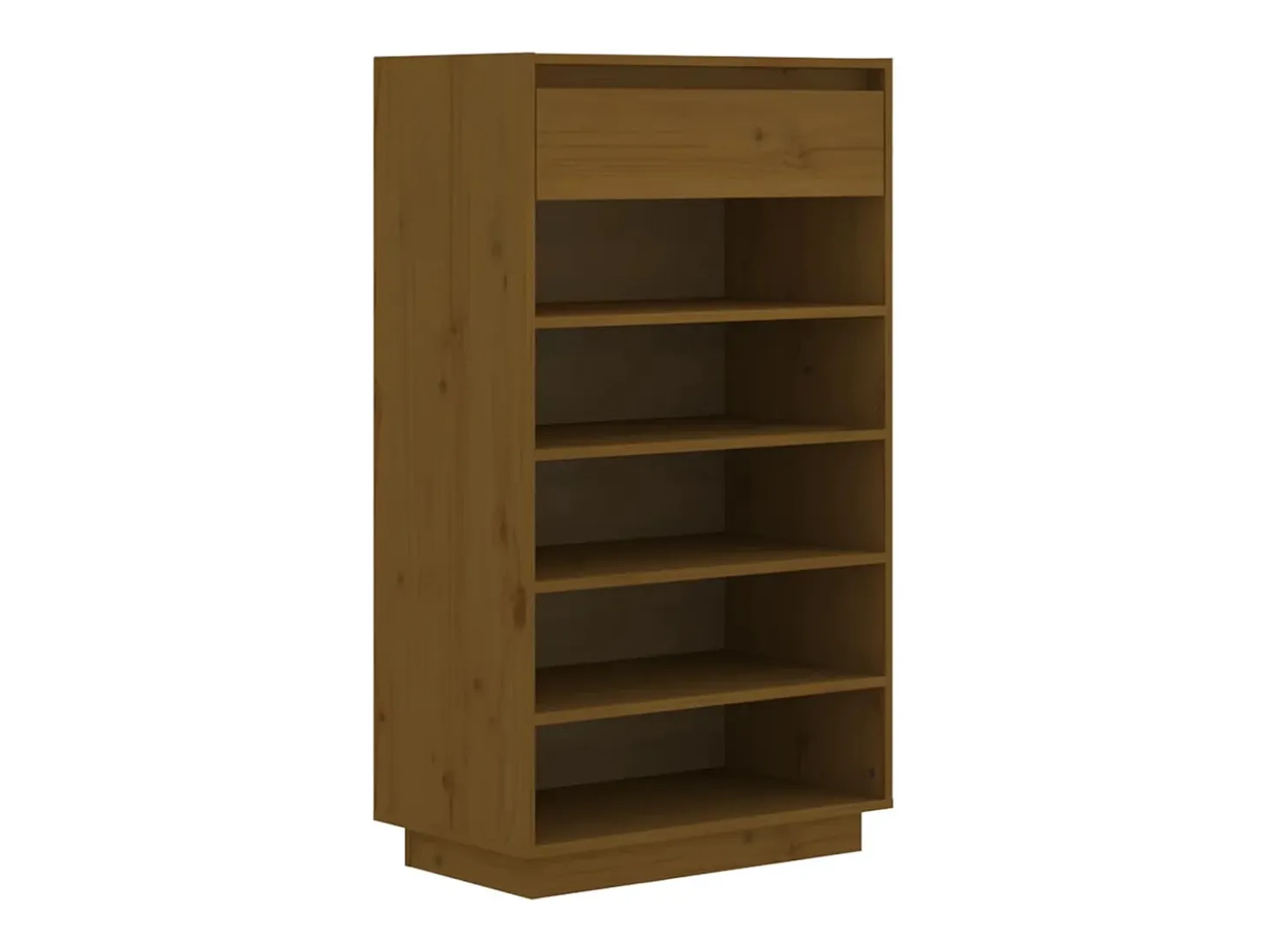 Zapatero Marrón Miel 60x34x105cm Madera Maciza de Pino