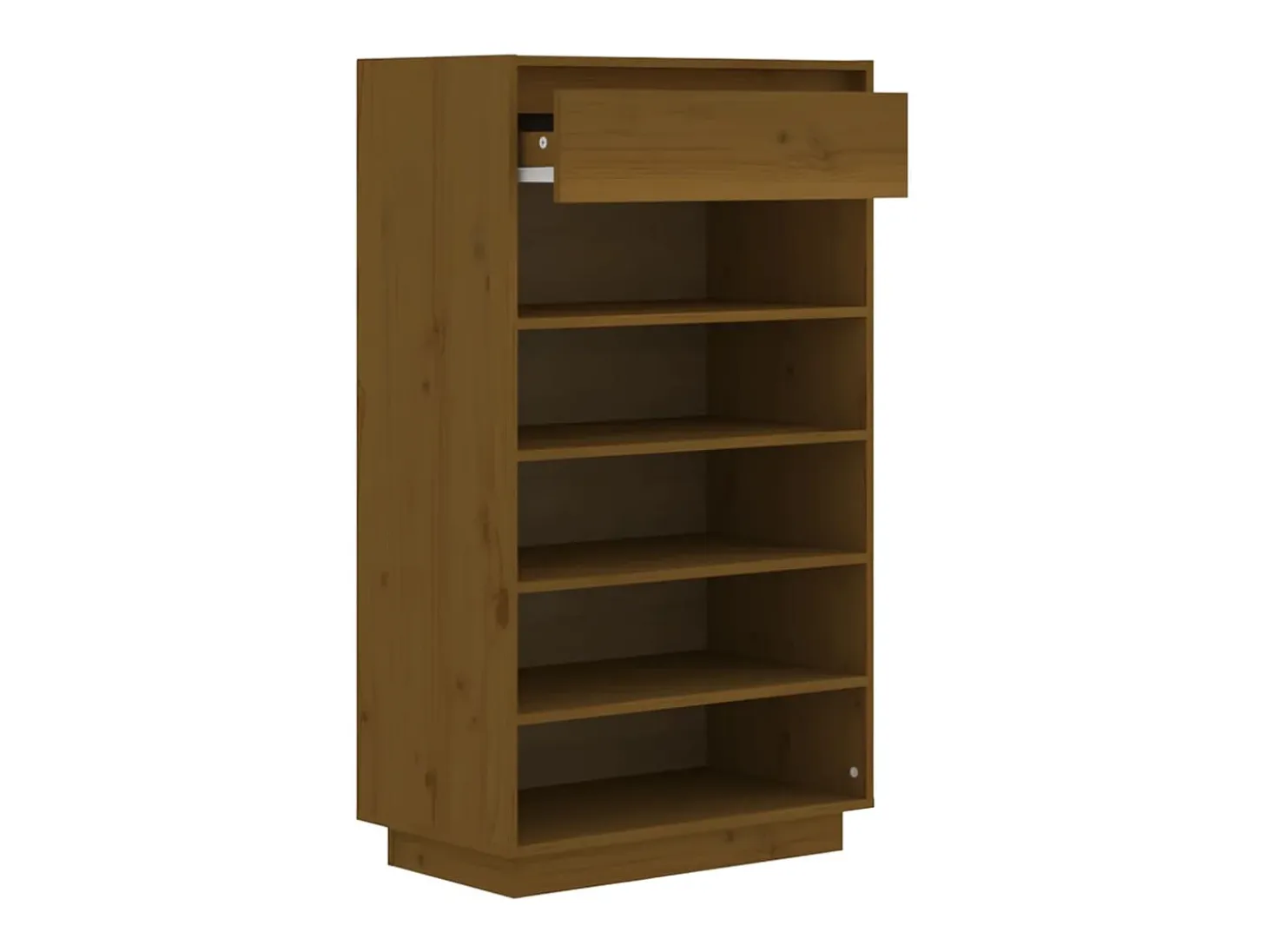 Zapatero Marrón Miel 60x34x105cm Madera Maciza de Pino