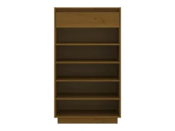 Zapatero Marrón Miel 60x34x105cm Madera Maciza de Pino
