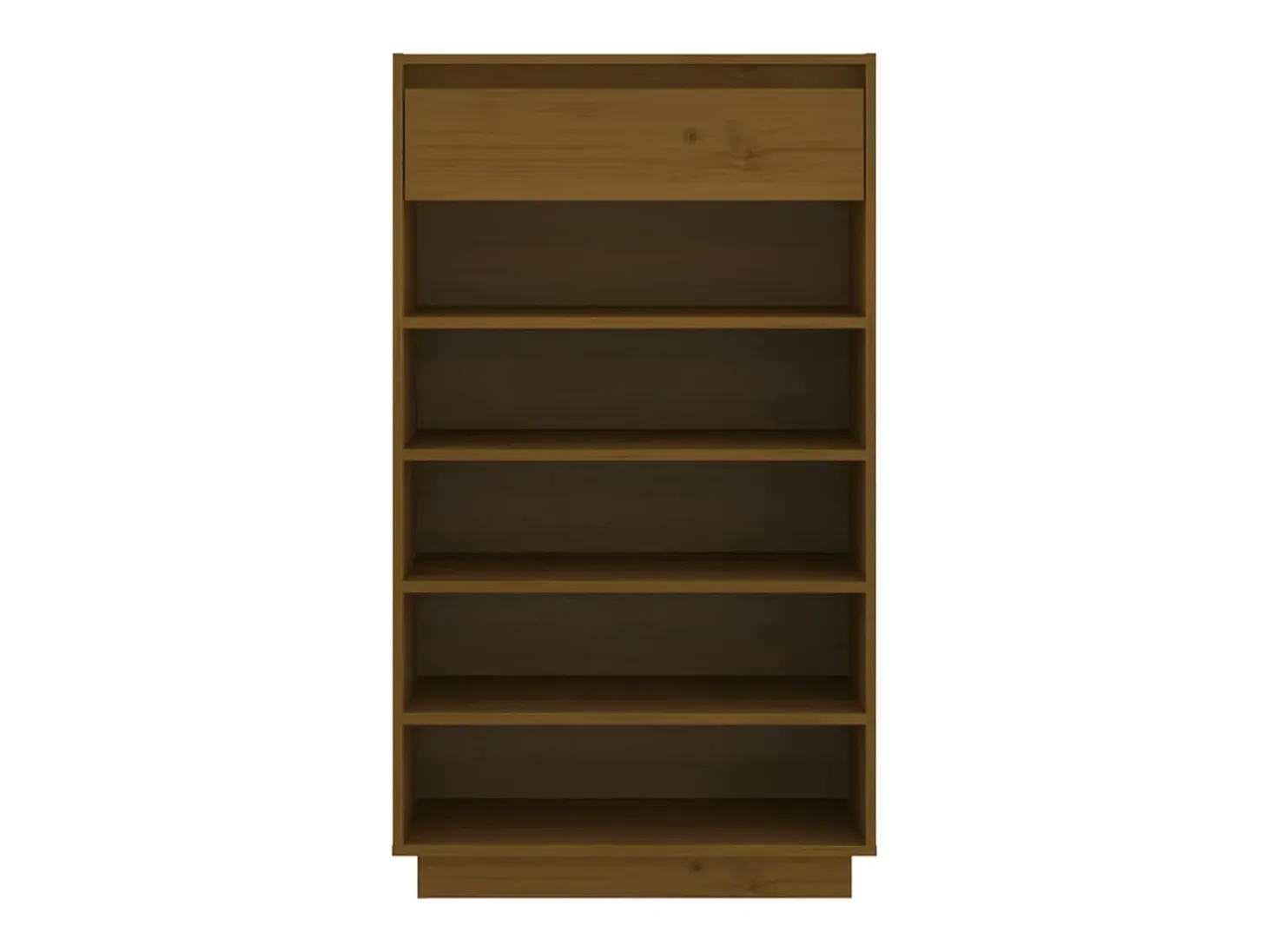 Zapatero Marrón Miel 60x34x105cm Madera Maciza de Pino