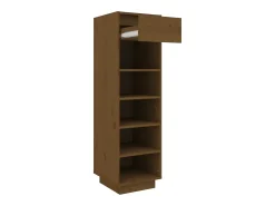 Zapatero marrón miel 30x34x105cm madera maciza de pino