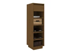 Zapatero marrón miel 30x34x105cm madera maciza de pino