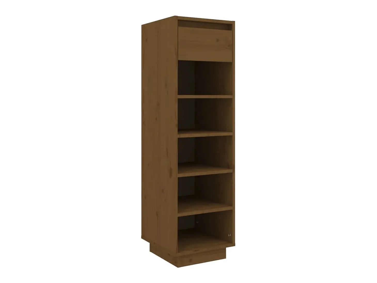 Zapatero marrón miel 30x34x105cm madera maciza de pino