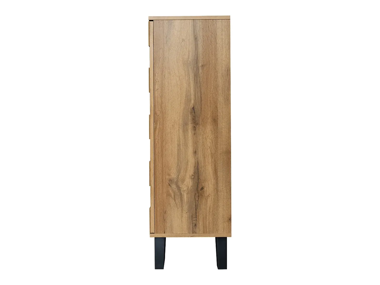Zapatero moderno con 5 compartimentos, mueble de almacenaje con 2 puertas, color madera
