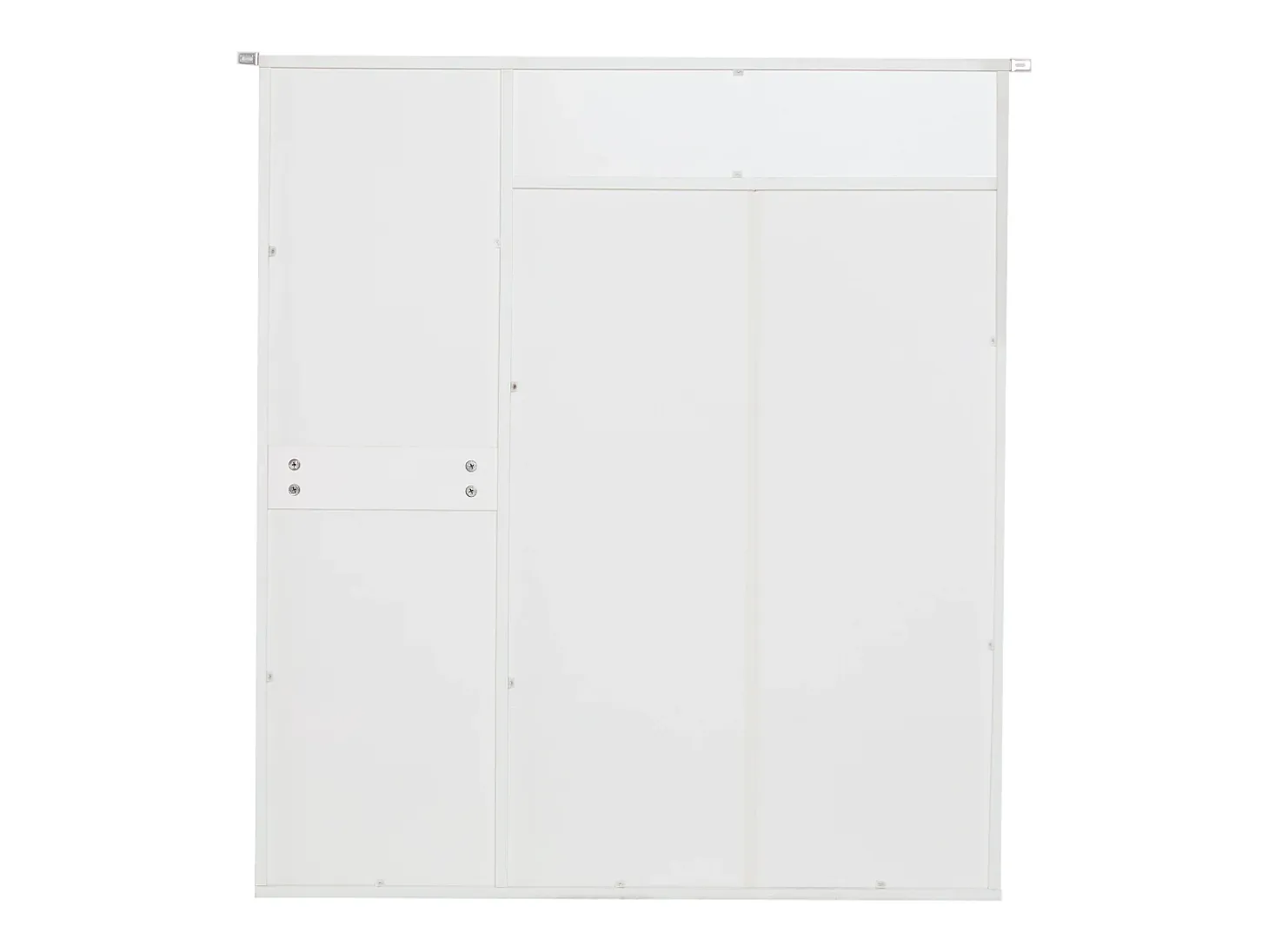 Zapatero moderno con estantes regulables, tiradores dorados, cajones y puertas, blanco (95x24x107,5 cm)