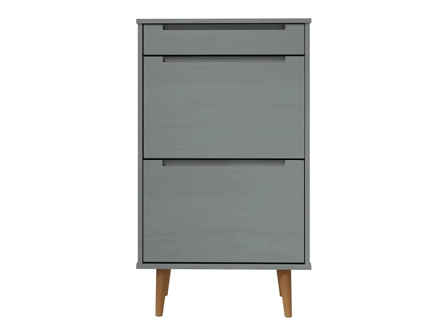 Zapatero MOLDE madera maciza de pino gris 59,5x35x103 cm ES575019