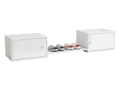 Zapatero, Mueble de Entrada, Uso Multiusos, Banco para Cambiar Zapatos, Se Puede Utilizar con Literas, Blanco, 189*40*34,5cm