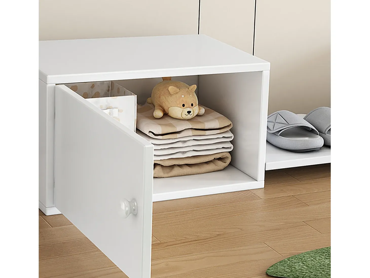 Zapatero, Mueble de Entrada, Uso Multiusos, Banco para Cambiar Zapatos, Se Puede Utilizar con Literas, Blanco, 189*40*34,5cm