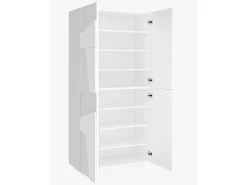 Zapatero multiusos 4 puertas y 8 estantes diseño moderno blanco Ping Dress