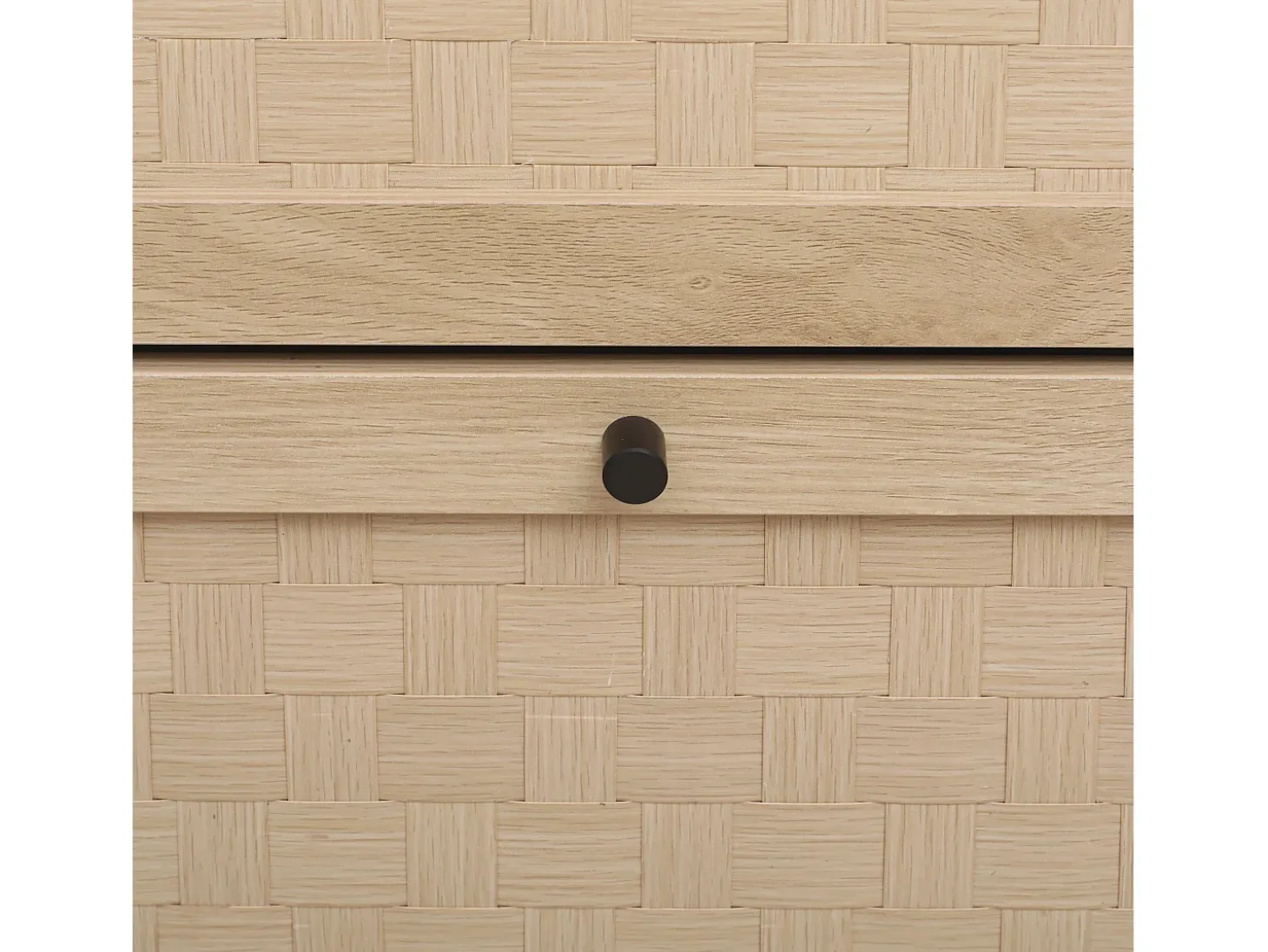 Zapatero natural con 3 puerta basculante y tiradores negros - Ideal para entradas y pasillos