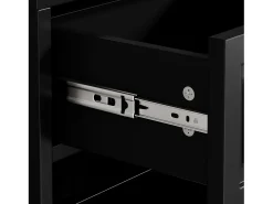 Zapatero negro - Zapatero con 2 cajones y 1 puerta - 2 zapateros plegables - para salón y dormitorio