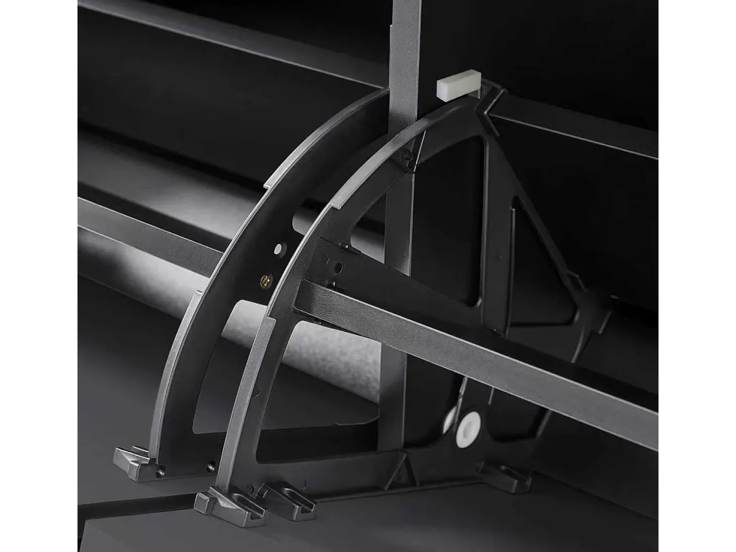 Zapatero negro con 6 puertas abatibles, 118x25x115 cm