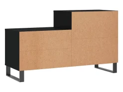 Zapatero negro 102x36x60 cm Madera contrachapada