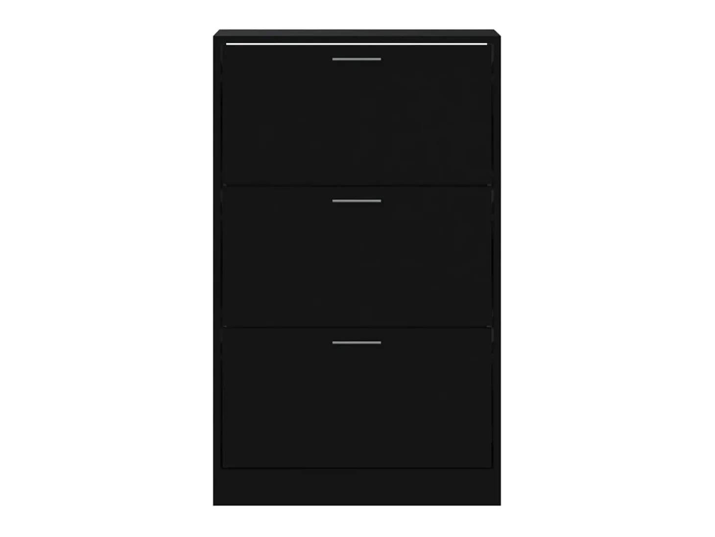 Zapatero negro 63x24x103 cm Madera contrachapada