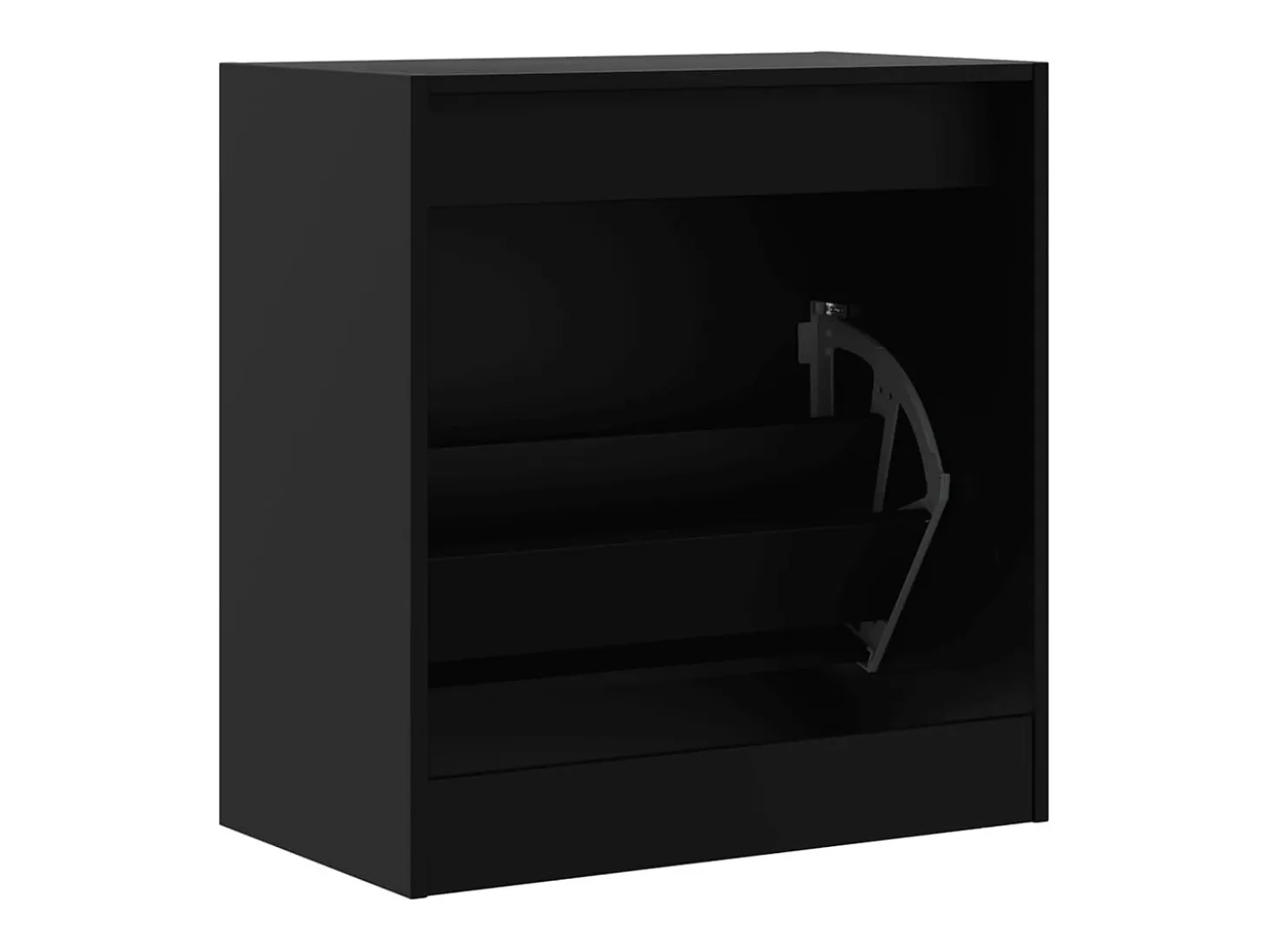 Zapatero negro 60x34x63,5 cm madera contrachapada