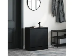 Zapatero negro 60x34x63,5 cm madera contrachapada