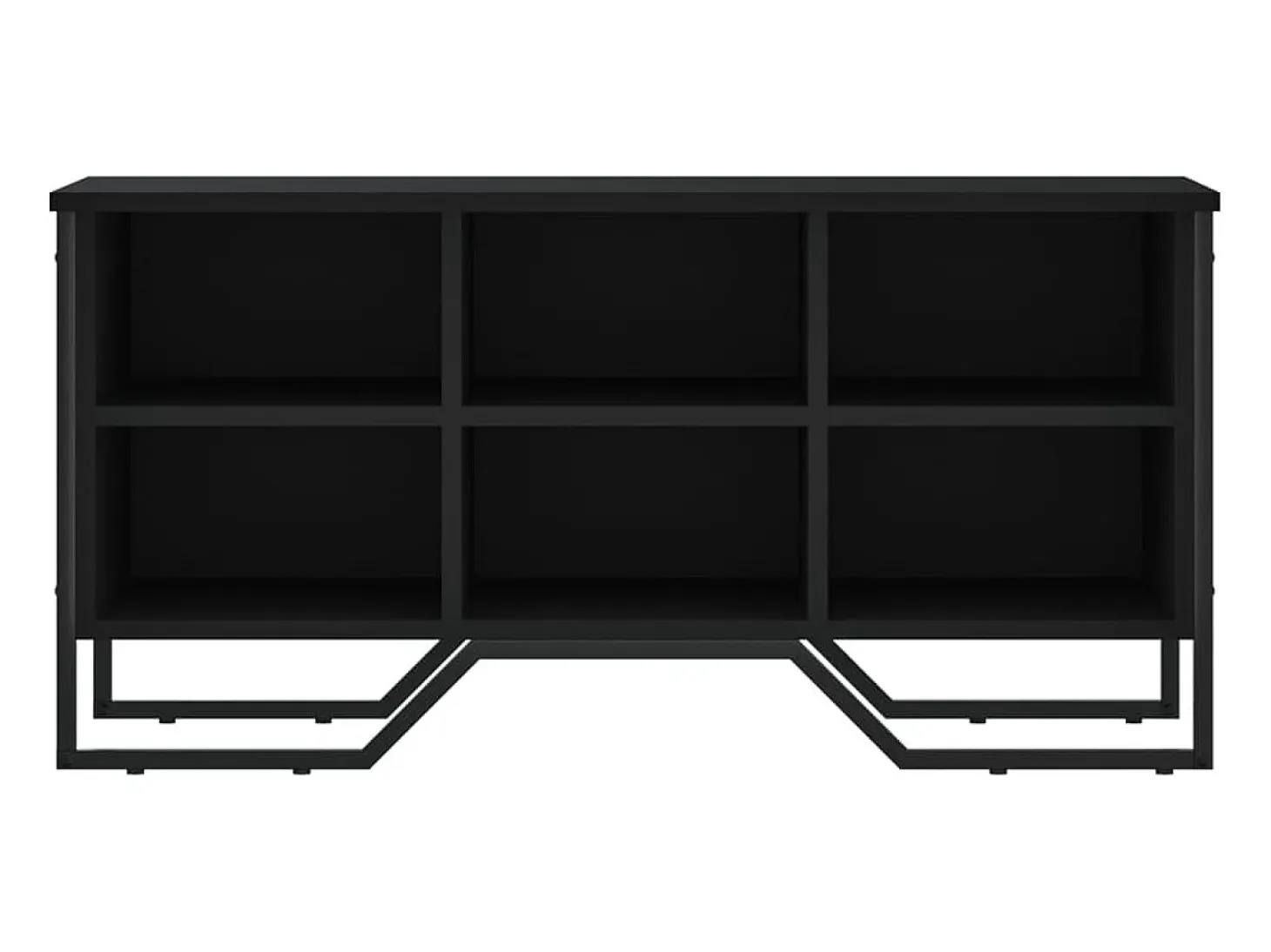 Zapatero negro 90x38x45,5 cm madera contrachapada